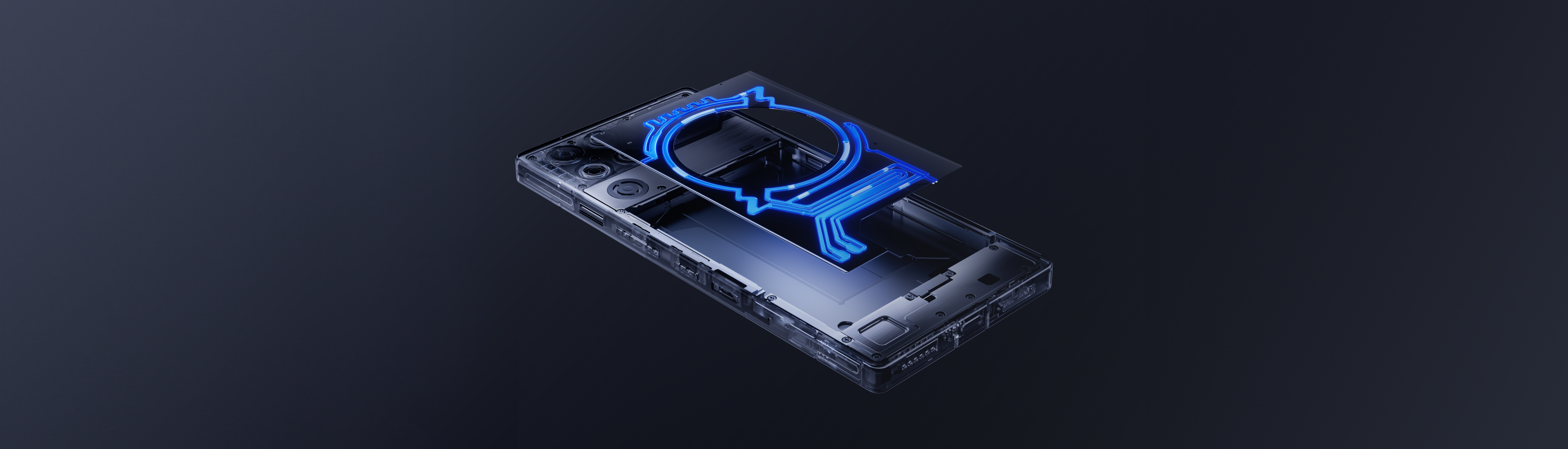 REDMAGIC phone hero with blue lighting