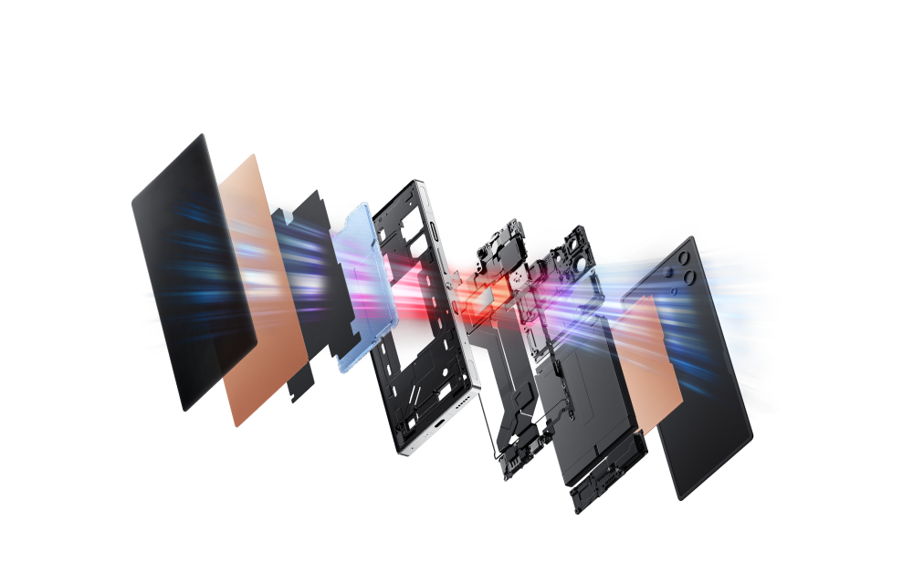 Exploded view of REDMAGIC cooling system